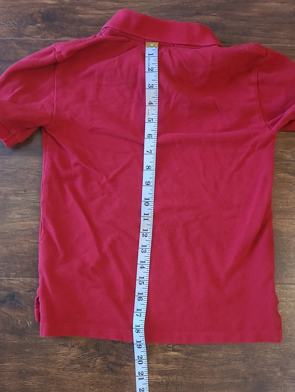 Ralph Lauren Red Boys' Polo with Navy Pony 100% Cotton Size 8